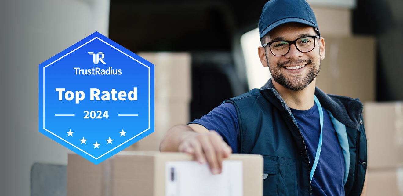 Top 5 Reasons JumpTrack Won the 2024 TrustRadius Award Happy Contractor Celebrating JumpTrack Proof of Delivery Software