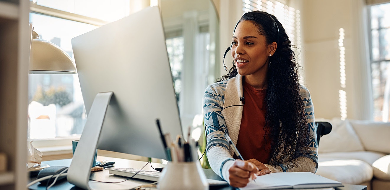 5 remote work strategies to upskill or reskill your career Remote worker working at home