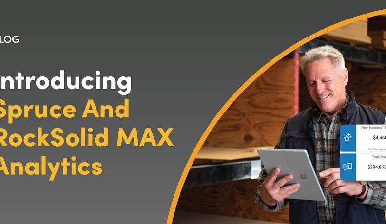 Spruce and RockSolid MAX POS analytics overview Lumberyard manager using LBM sales metric analytics