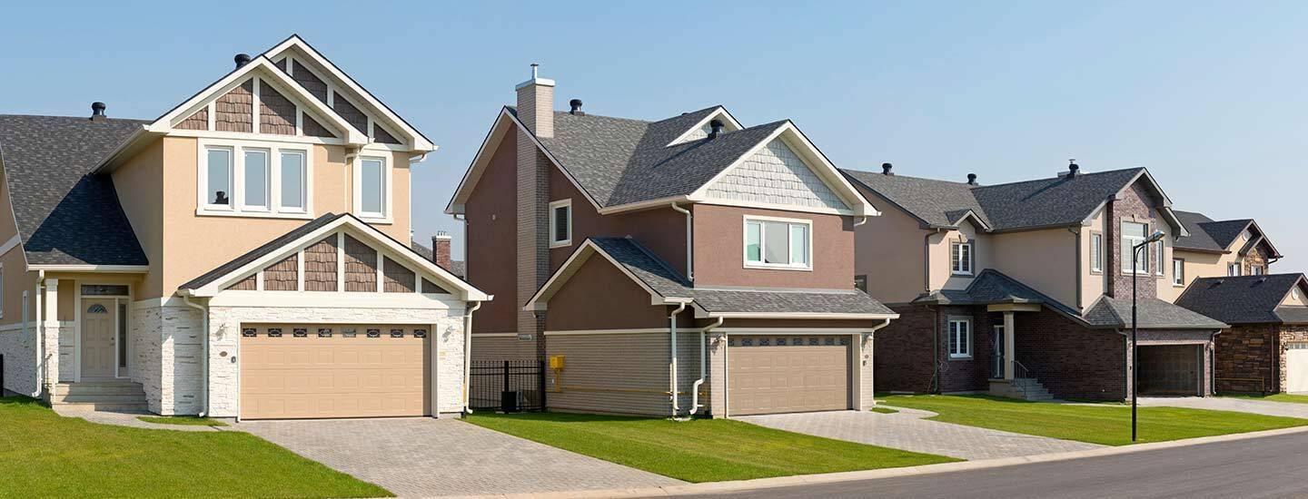 Semi-custom new construction row of houses