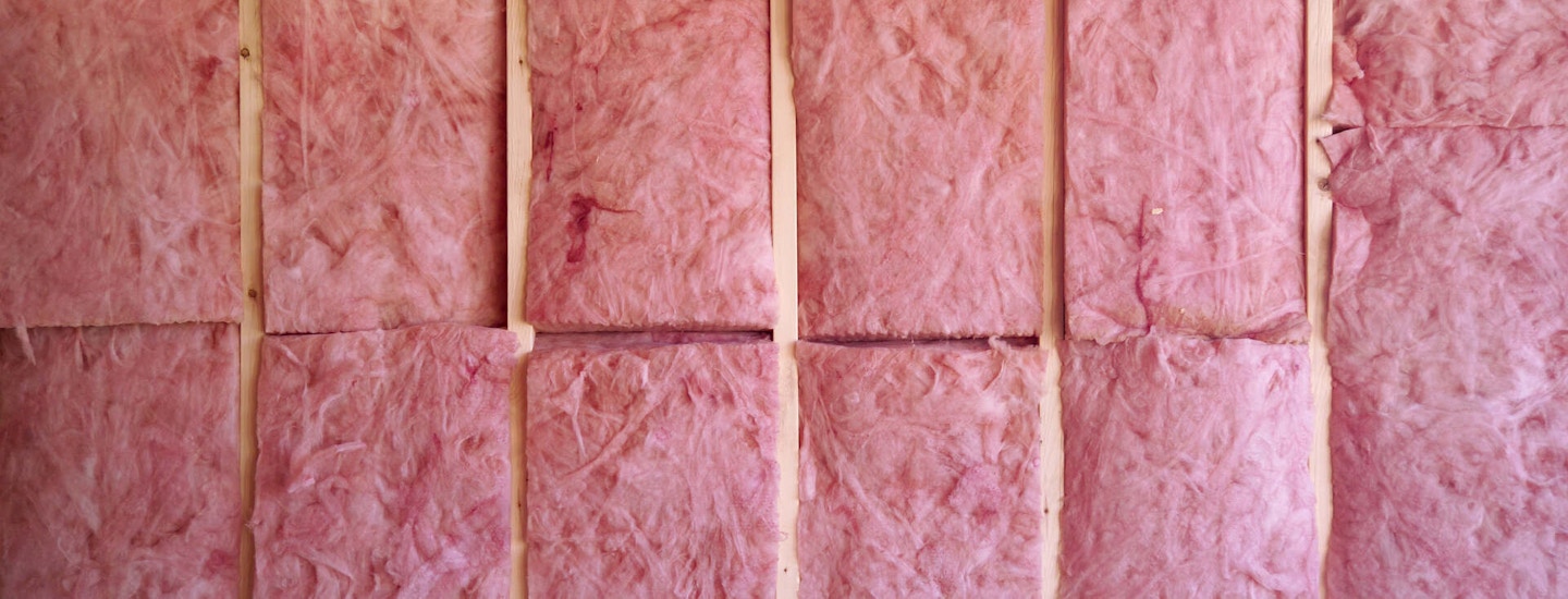 Insulation inside the walls of a new home