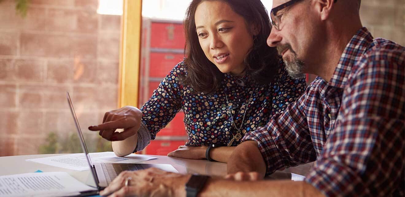 Document management system improves business efficiency Employee accessing digital documents using a document management system