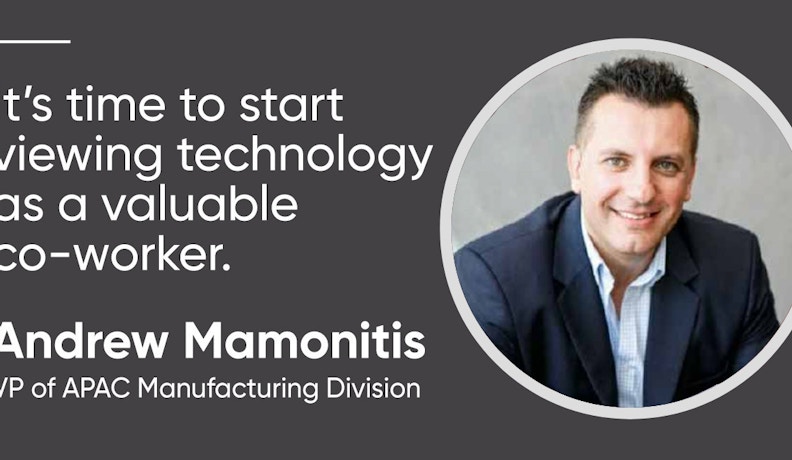 ERP software supporting manufacturing operations Factory worker using ERP software on screen to manage manufacturing operations