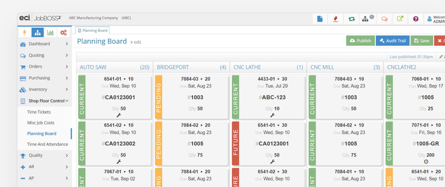 Optimize orders and schedules Optimize orders and schedules